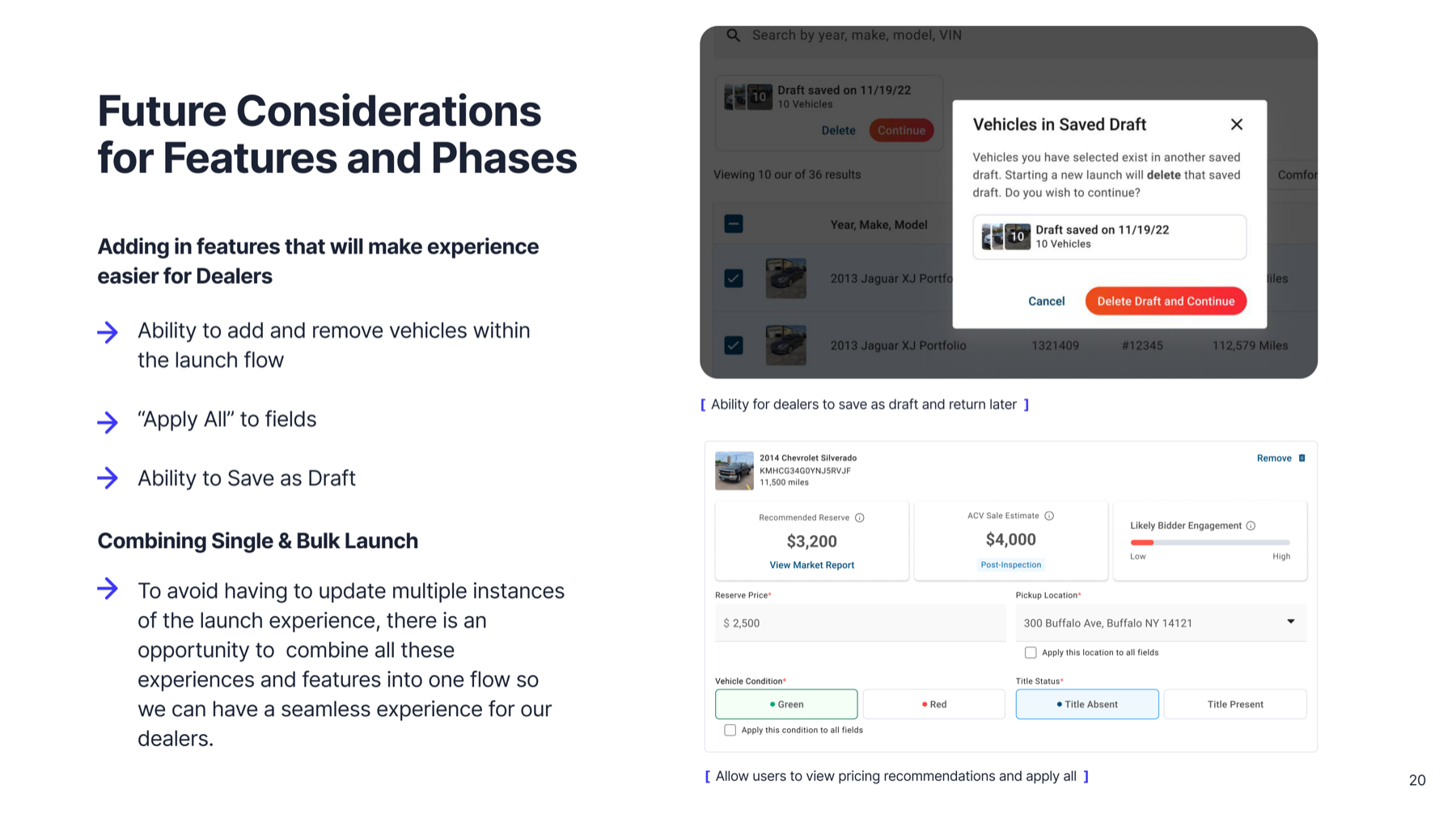 Apply pricing, location and condition across the set