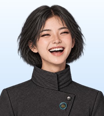 Halmoni, laughing