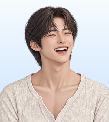Halmoni, laughing