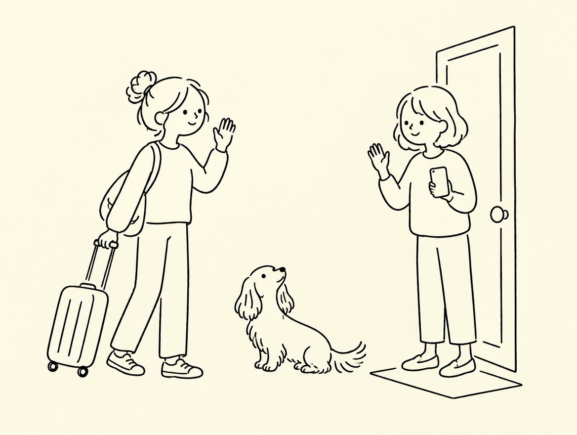 Storyboard: Sitter handoff