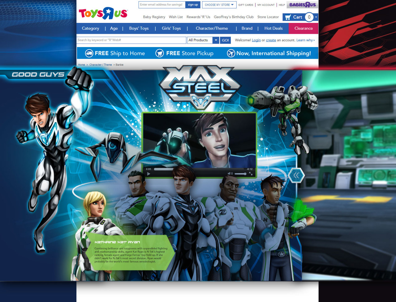 Max Steel microsite — Kat Ryan character bio
